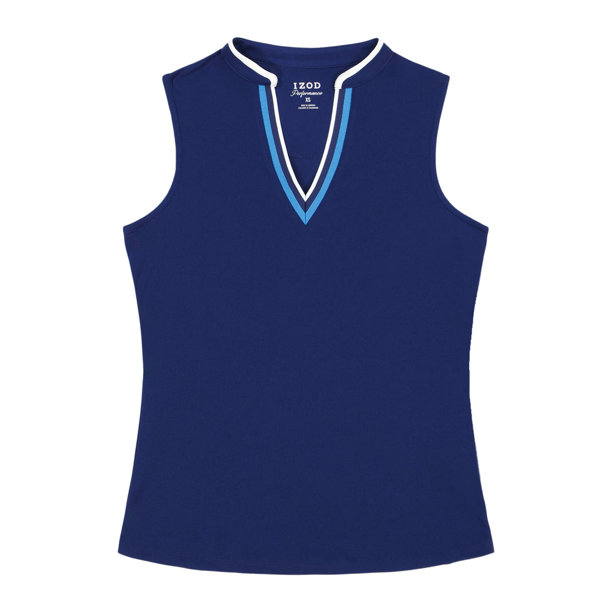Izod VEE-RONICA COLLARLESS POLO - MEDIEVAL BLUE