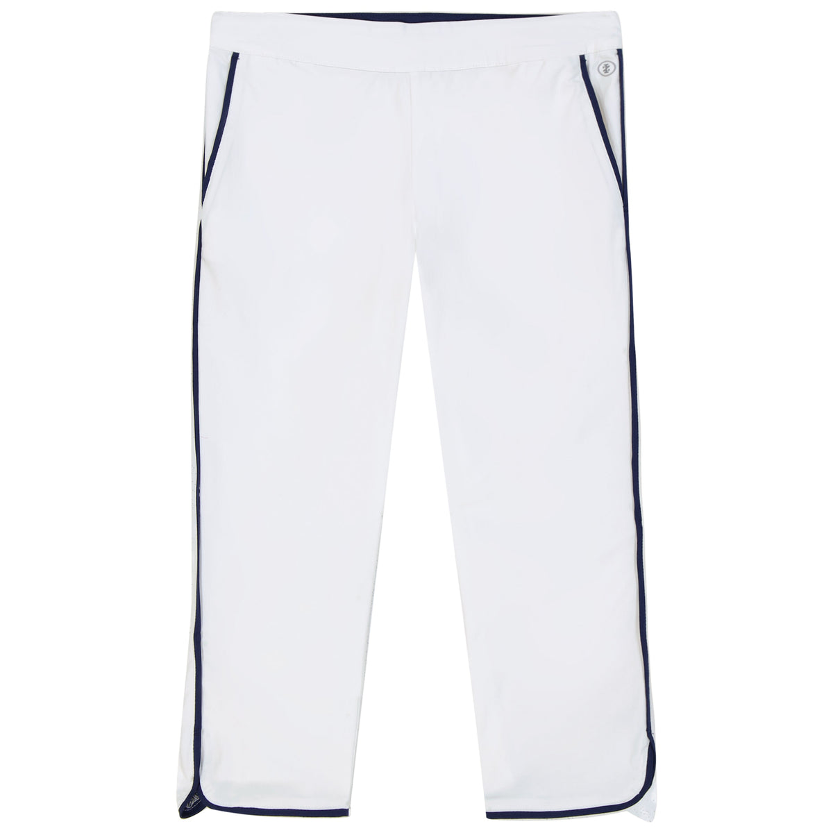 Izod BILLIE PIPED SOLID CAPRI PANT - BRIGHT WHITE