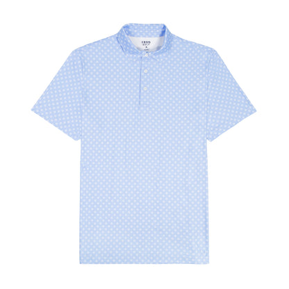 Izod GOLF SWINGFLEX ELITE PRINTED POLO - PLACID BLUE