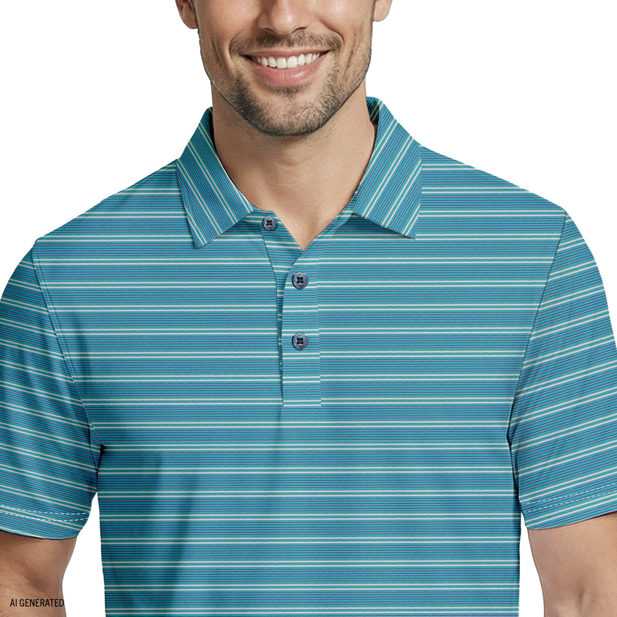 Izod GOLF SWINGFLEX ELITE PRINTED POLO - TEAL