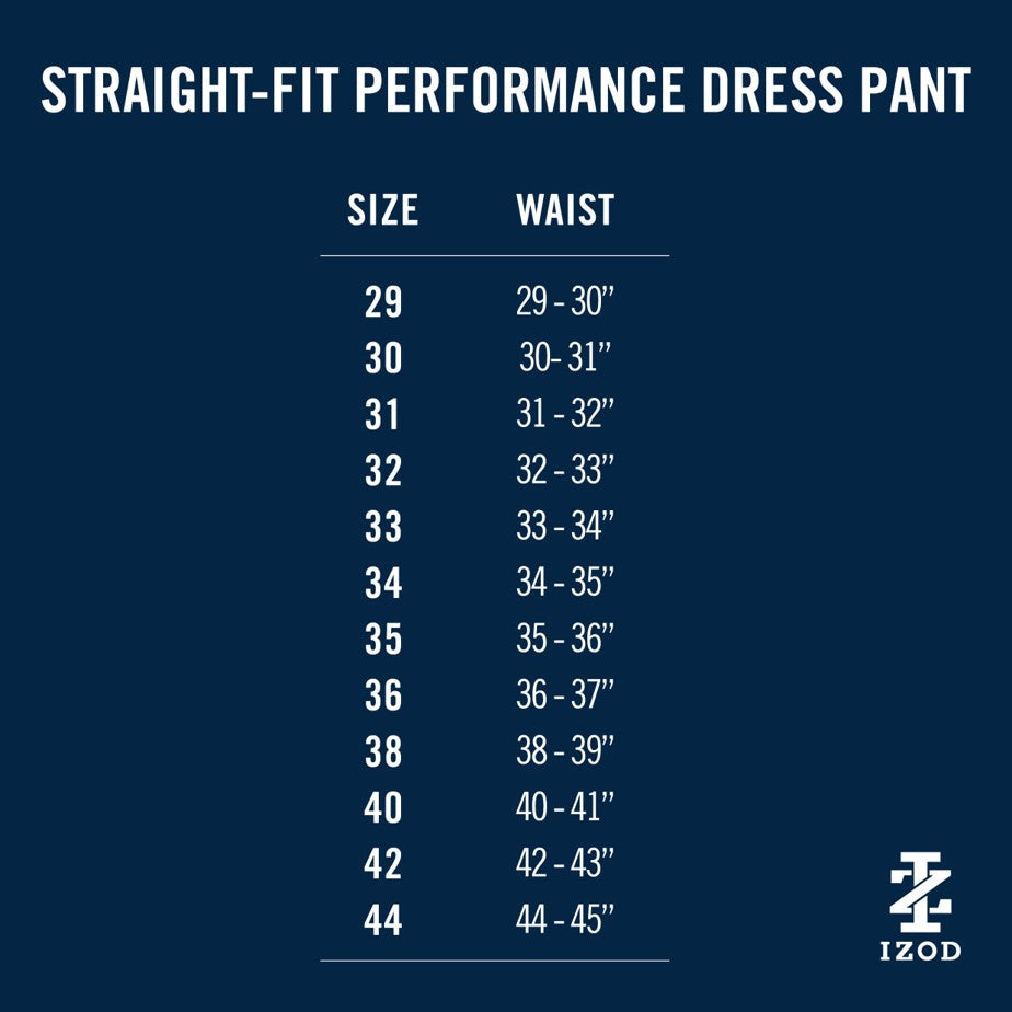 Izod Performance Dress Flat Front Chino - Navy Blazer