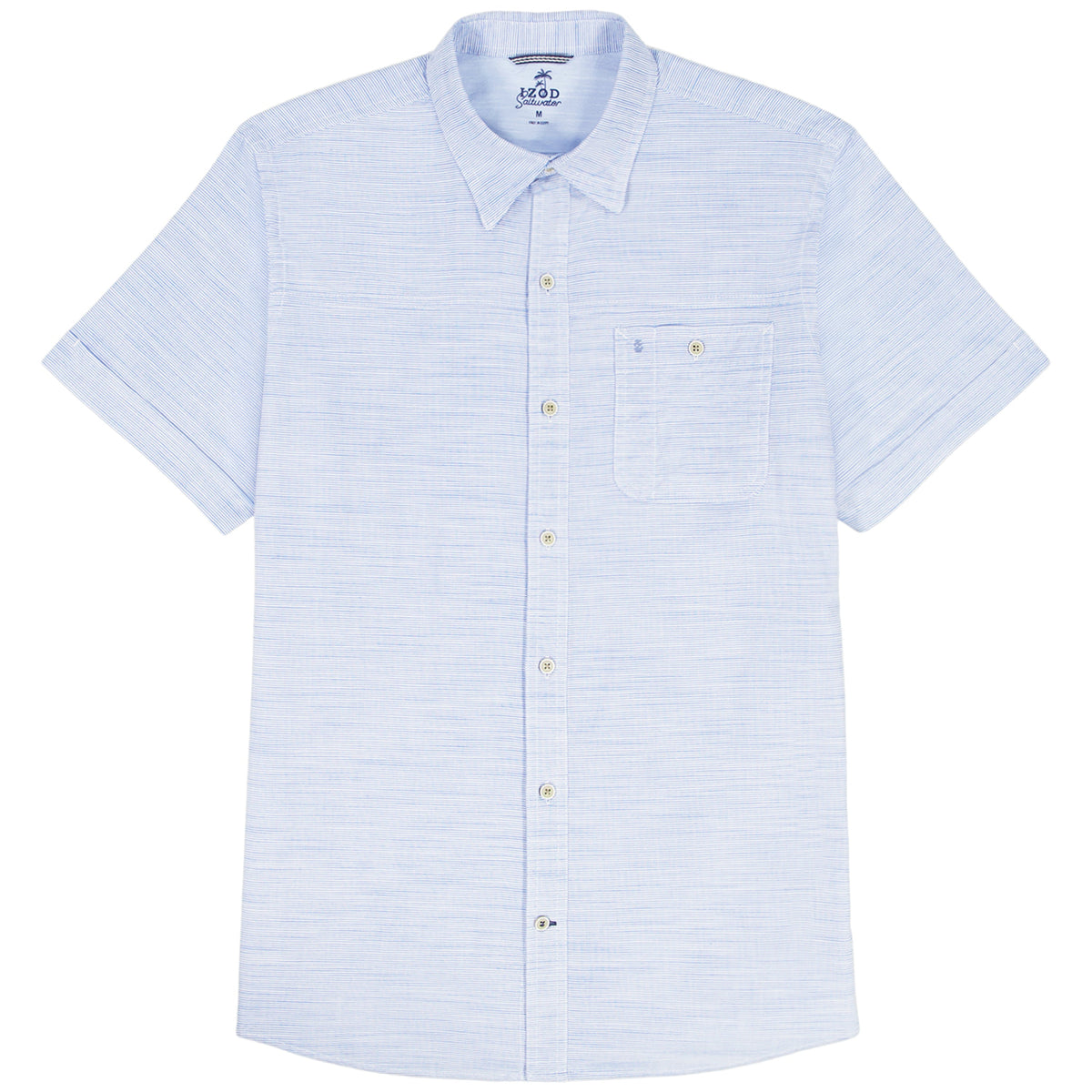 Izod DOCKSIDE CHAMBRAY S/S SHIRT - BLUE REVIVAL