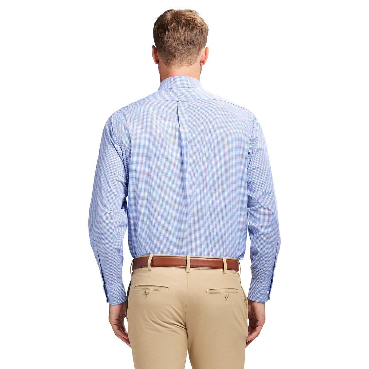 Izod All Over Stretch Button Down Dress Shirt - Sodalite Blue