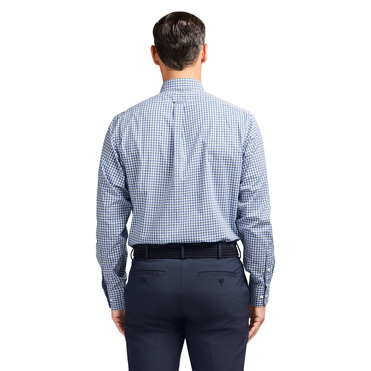 Izod All Over Stretch Button Down Dress Shirt - Bayberry