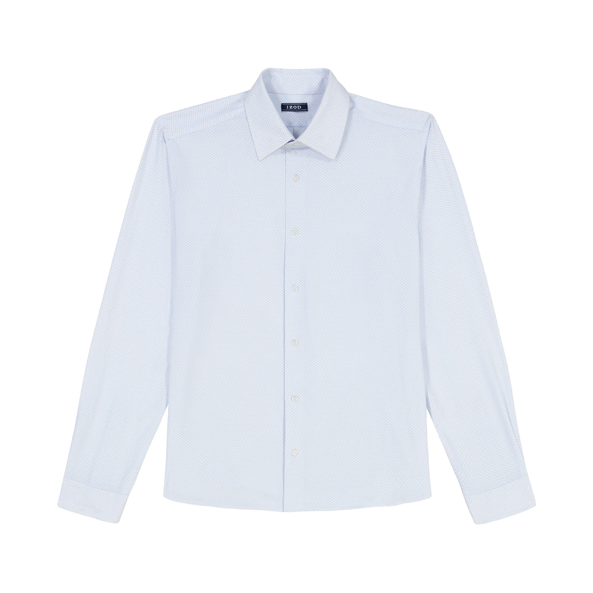 Izod Ls Prt Super Stretch - Th Light Blue