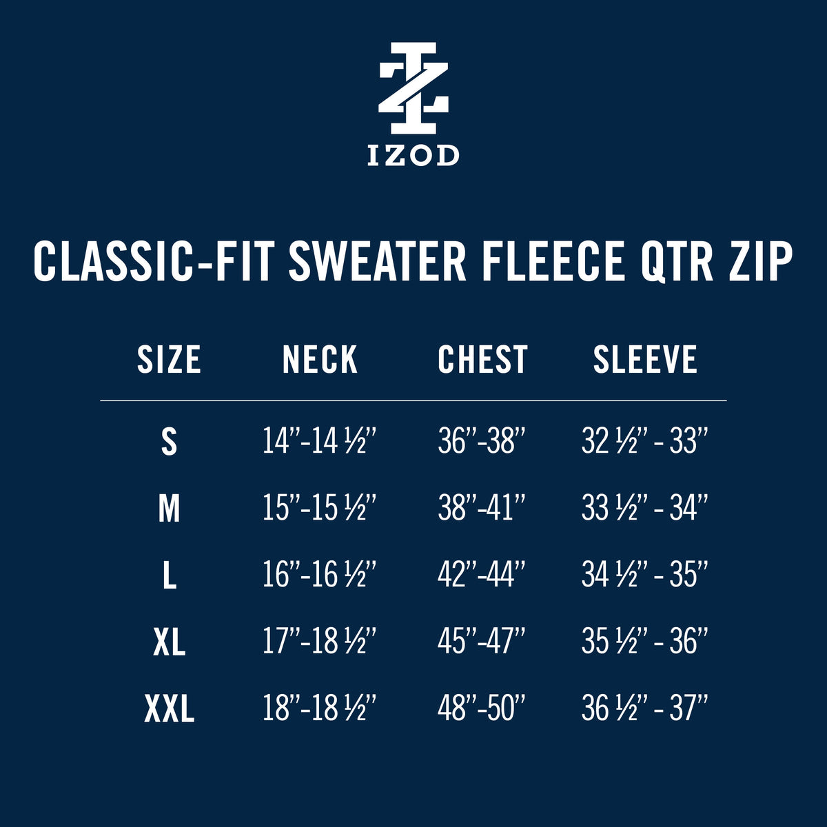 Izod Thermasoft Sweater Fleece Quarter Zip - Navy Blazer