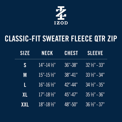 Izod Thermasoft Sweater Fleece Quarter Zip - Lt Grey Hthr