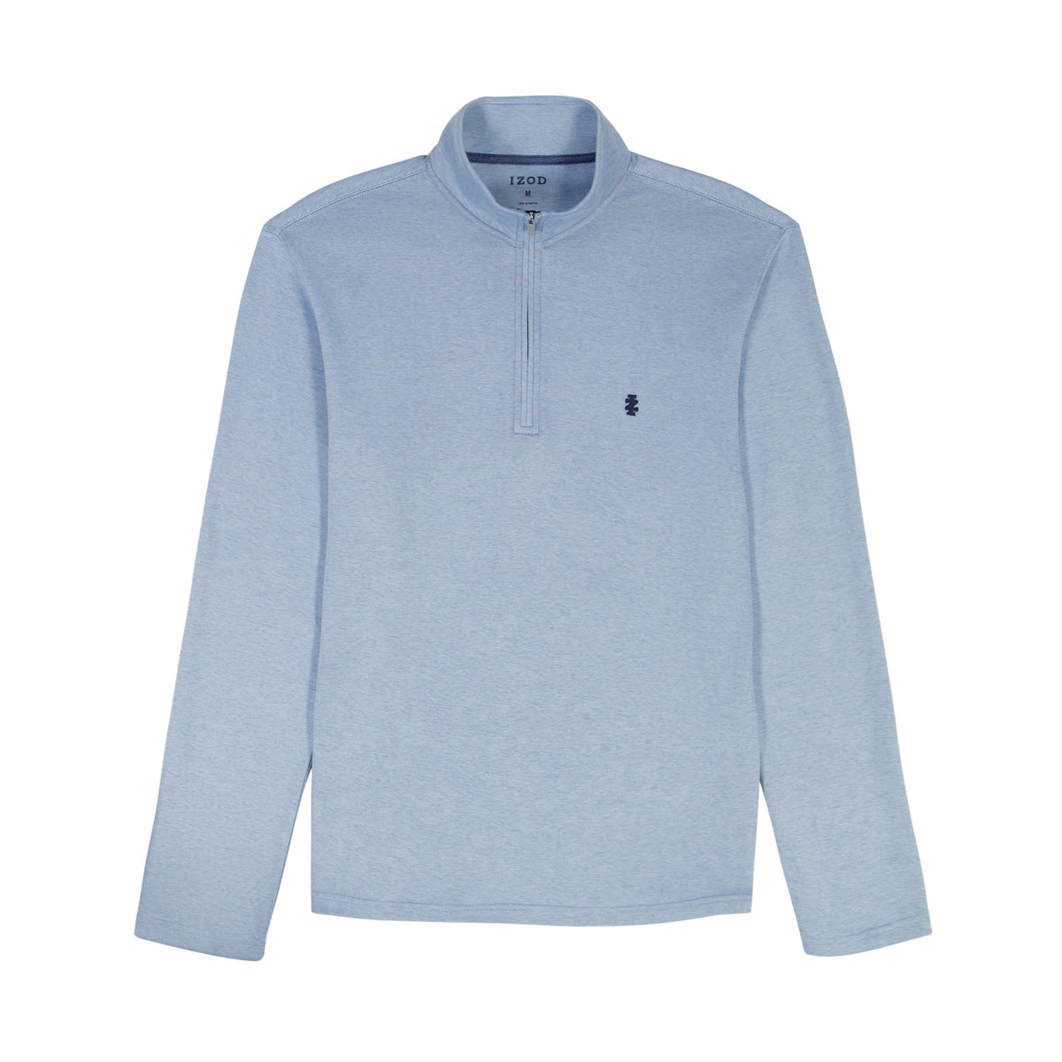 Izod Performance Comfort Striped Quarter Zip - Blue
