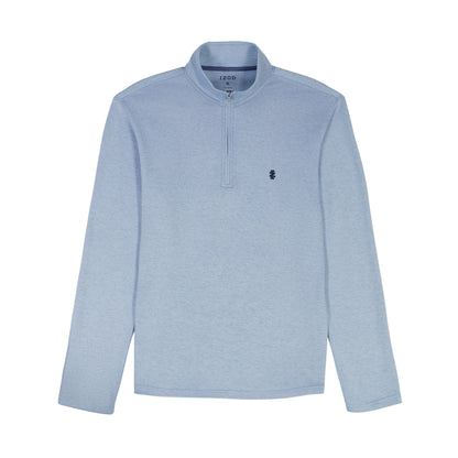 Izod Performance Comfort Striped Quarter Zip - Blue