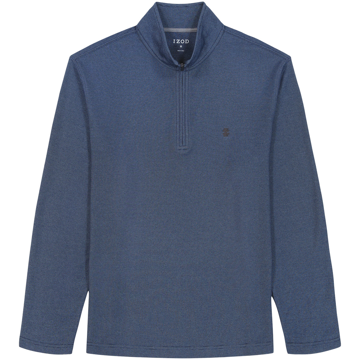 Izod Performance Comfort Striped Quarter Zip - Navy