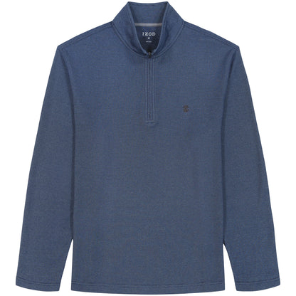 Izod Performance Comfort Striped Quarter Zip - Navy