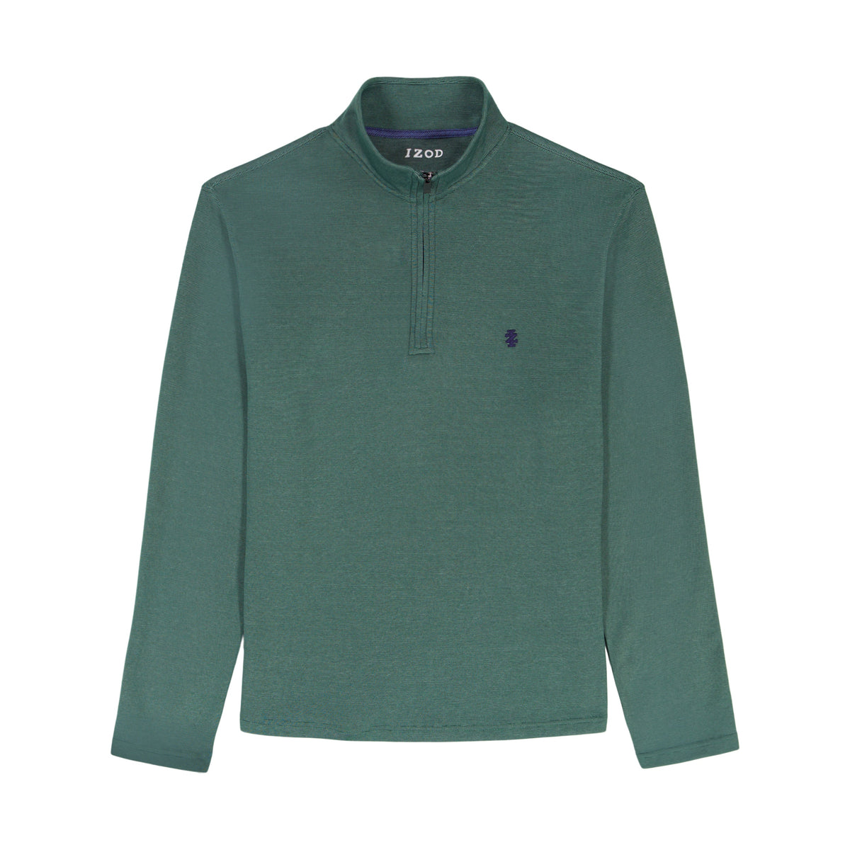 Izod Performance Comfort Striped Quarter Zip - Forest