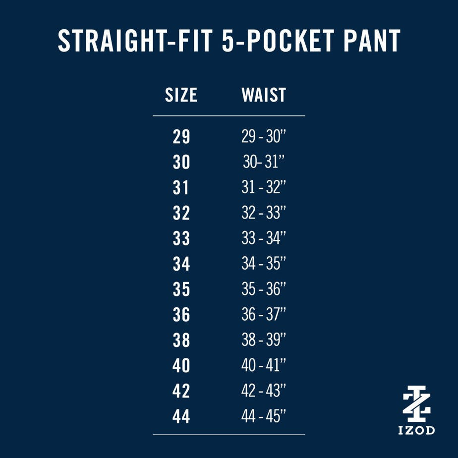 Izod Saltwater 5-Pocket Straight Fit Chino Pant - Silver Birch