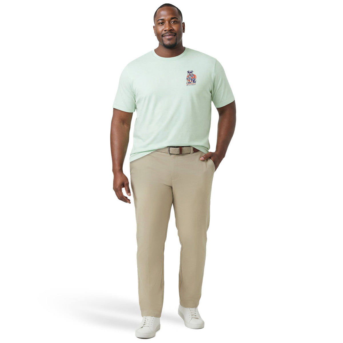 Izod BIG & TALL SALTWATER S/S GRAPHIC TEE - SURF SPRAY
