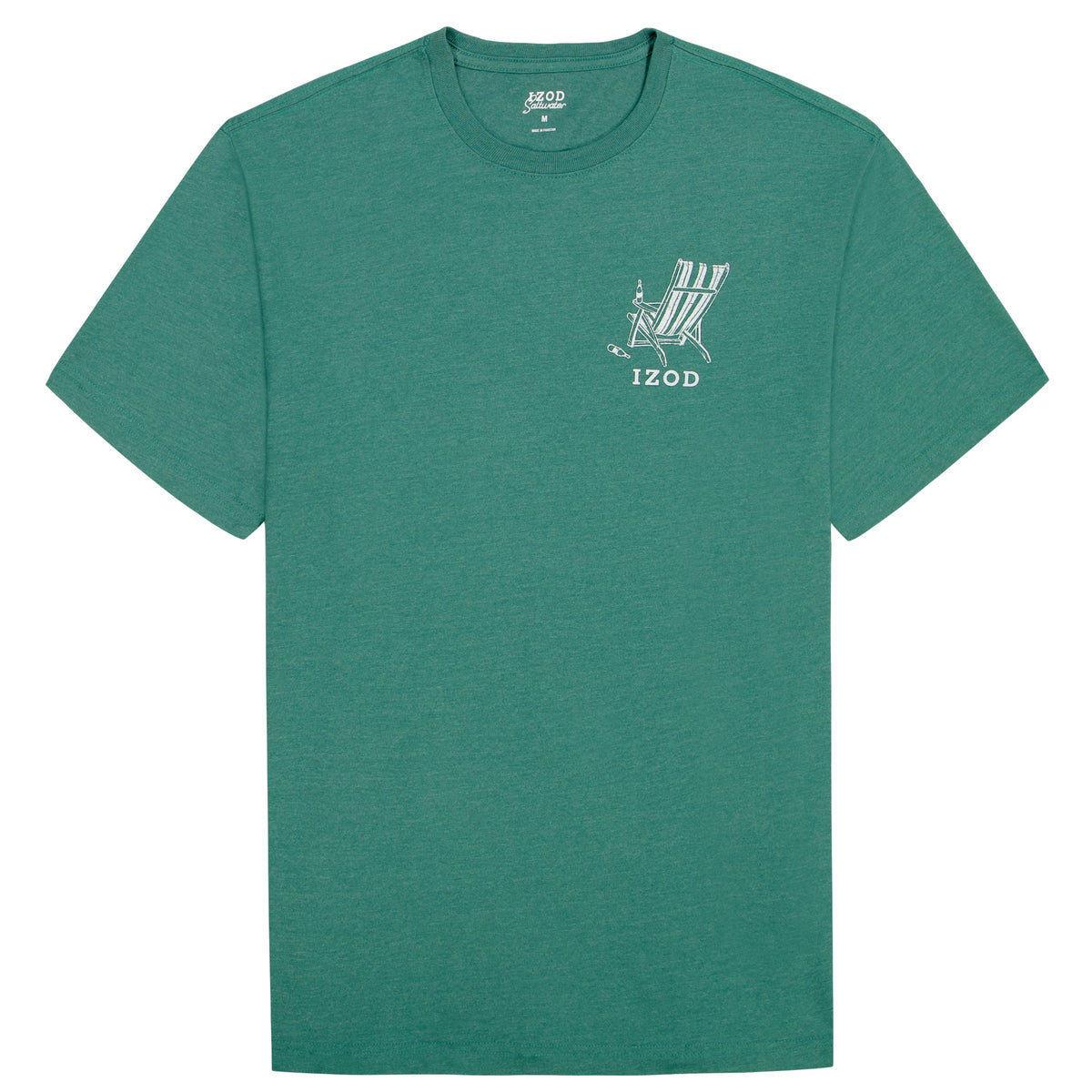 Izod BIG & TALL SALTWATER SHORT SLEEVE GRAPHIC TEE - SMOKE PINE