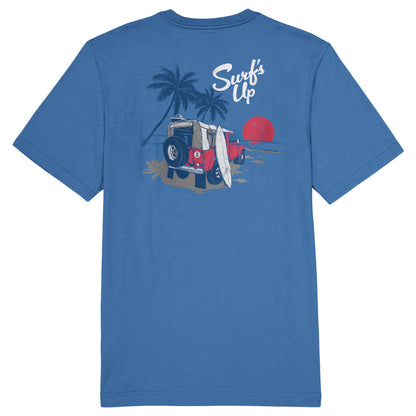 Izod BIG & TALL SALTWATER SHORT SLEEVE GRAPHIC TEE - REGATTA