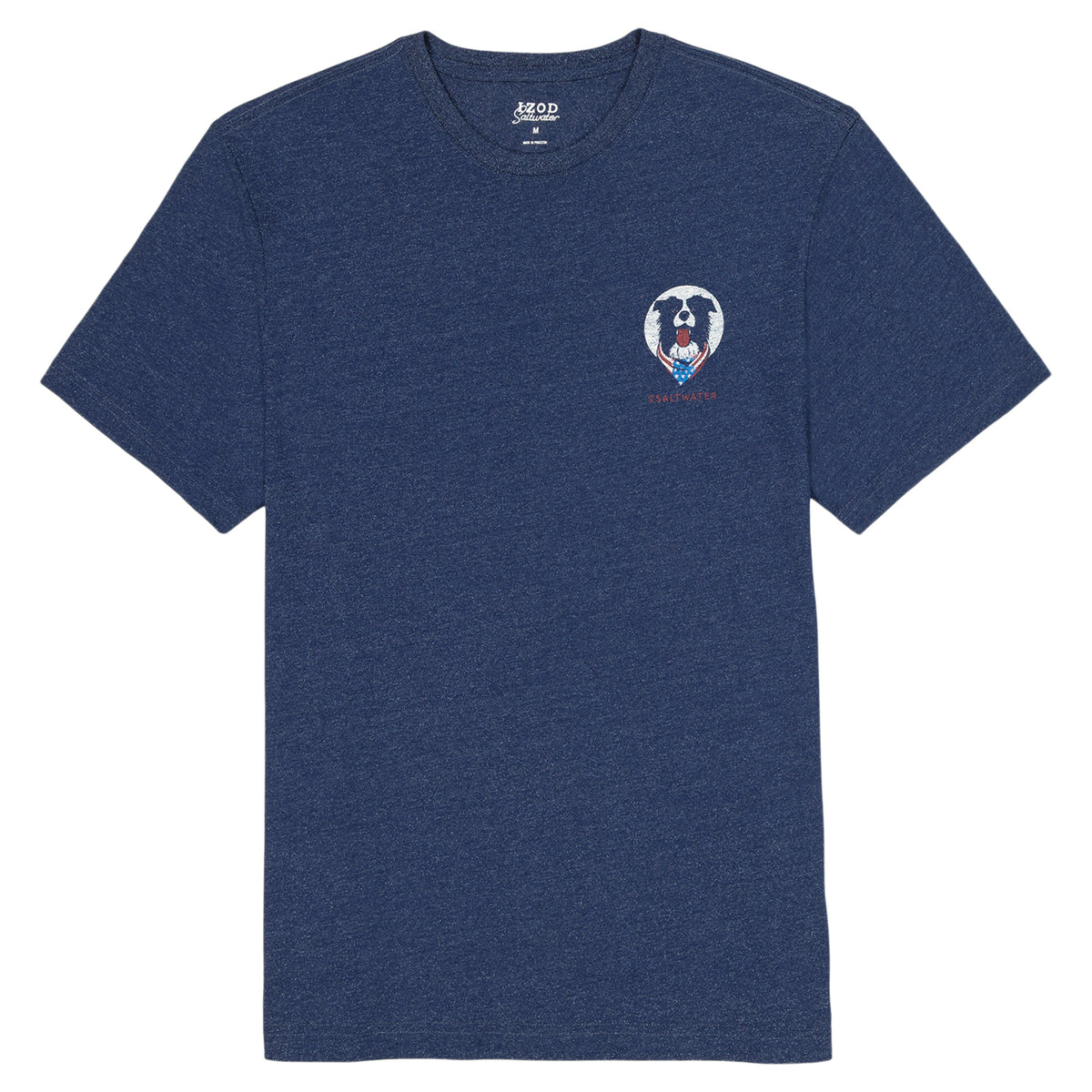 Izod BIG & TALL SALTWATER SHORT SLEEVE GRAPHIC TEE - MEDIEVAL BLUE