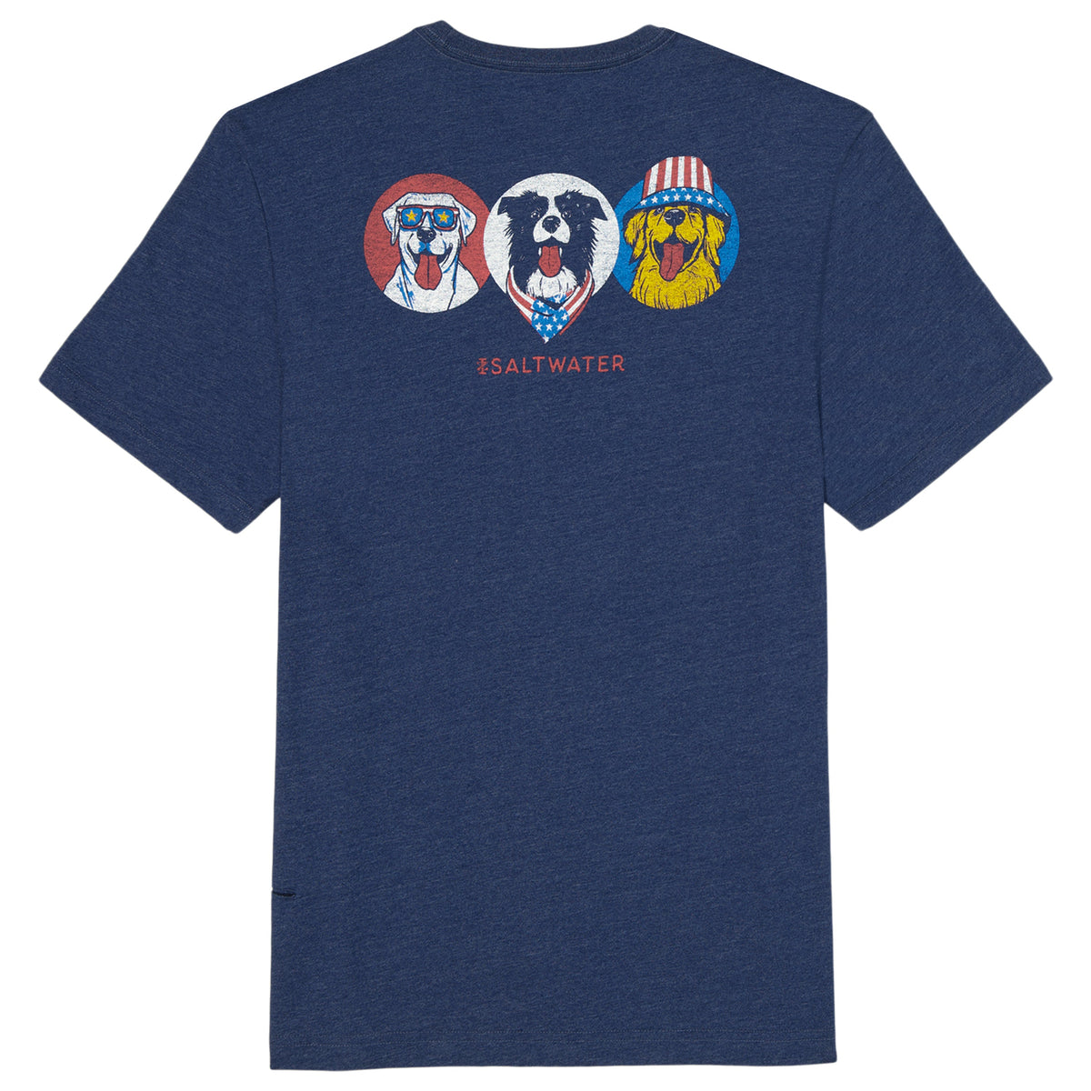 Izod BIG & TALL SALTWATER SHORT SLEEVE GRAPHIC TEE - MEDIEVAL BLUE