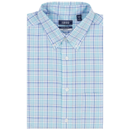 Izod Big & Tall All Over Stretch Button Down Dress Shirt (Button Down Collar) - Limpet Shell