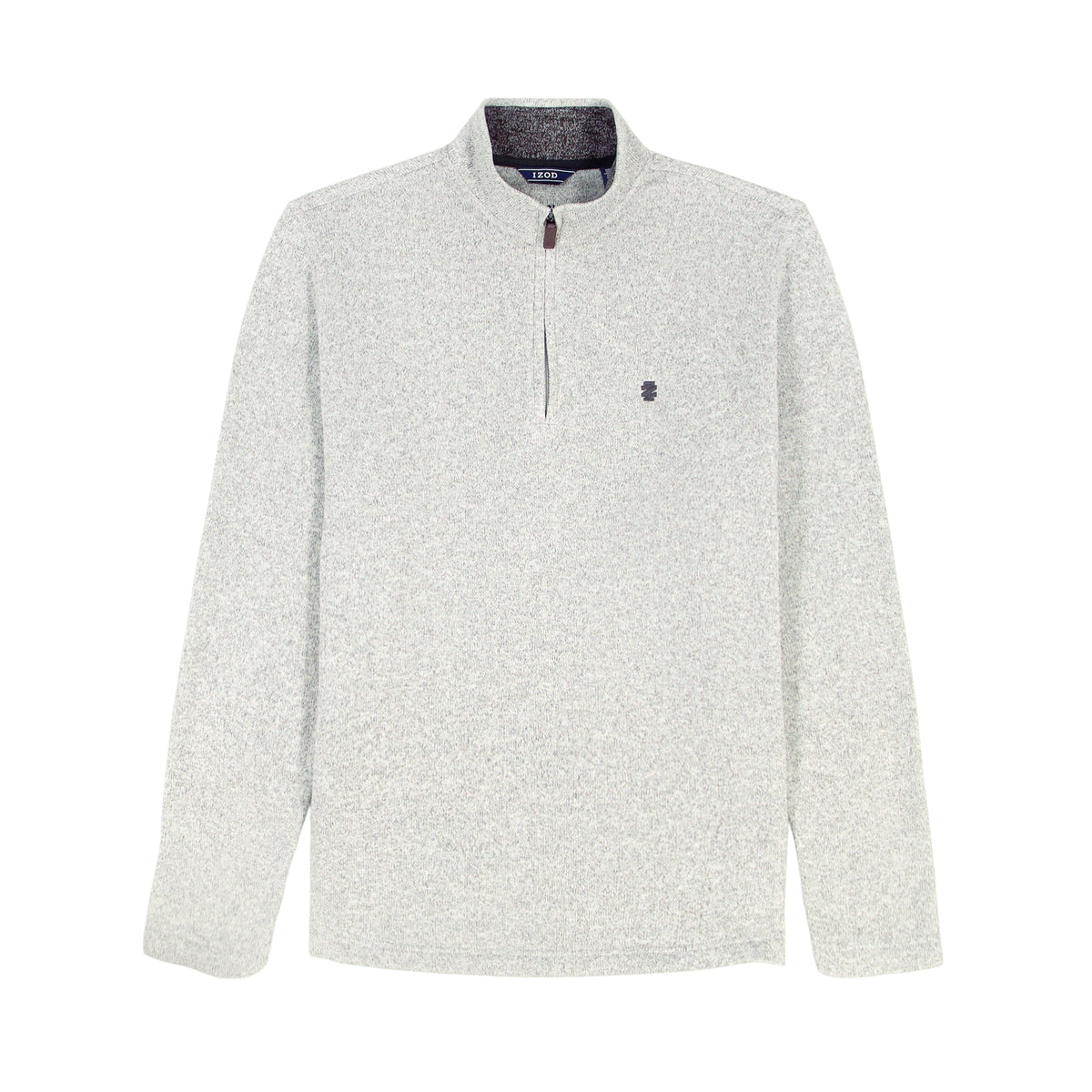 Izod Big & Tall Thermasoft Sweater Fleece Quarter Zip - Lt Grey Htr