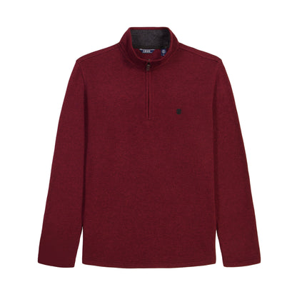 Izod Big & Tall Thermasoft Sweater Fleece Quarter Zip - Velvet Maroon