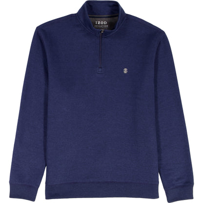 Izod Big & Tall Advantage Performance Quarter Zip Fleece - Navy Blazer