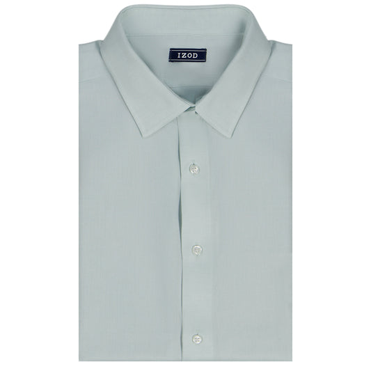 Izod BIG & TALL ROYAL TEXTURE L/S BUTTON-DOWN DRESS SHIRT - HARBOR GRAY