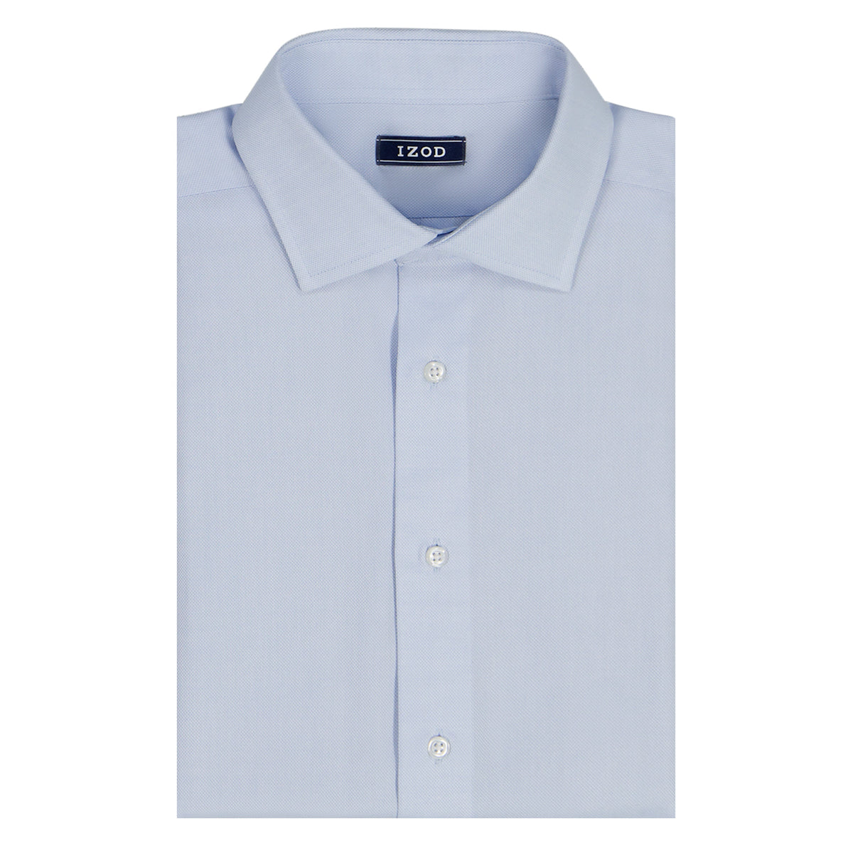 Izod BIG & TALL ROYAL TEXTURE L/S BUTTON-DOWN DRESS SHIRT - CHAMBRAY BLUE