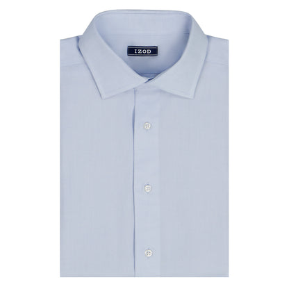 Izod BIG & TALL ROYAL TEXTURE L/S BUTTON-DOWN DRESS SHIRT - CHAMBRAY BLUE