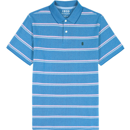 Izod BIG & TALL ADVANTAGE PERFORMANCE STRIPED POLO - LAPIS BLUE