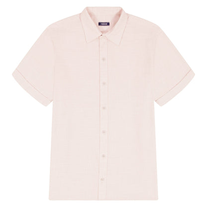 Izod BIG & TALL LUXURY S/S BUTTON-DOWN SHIRT - CROCKERY