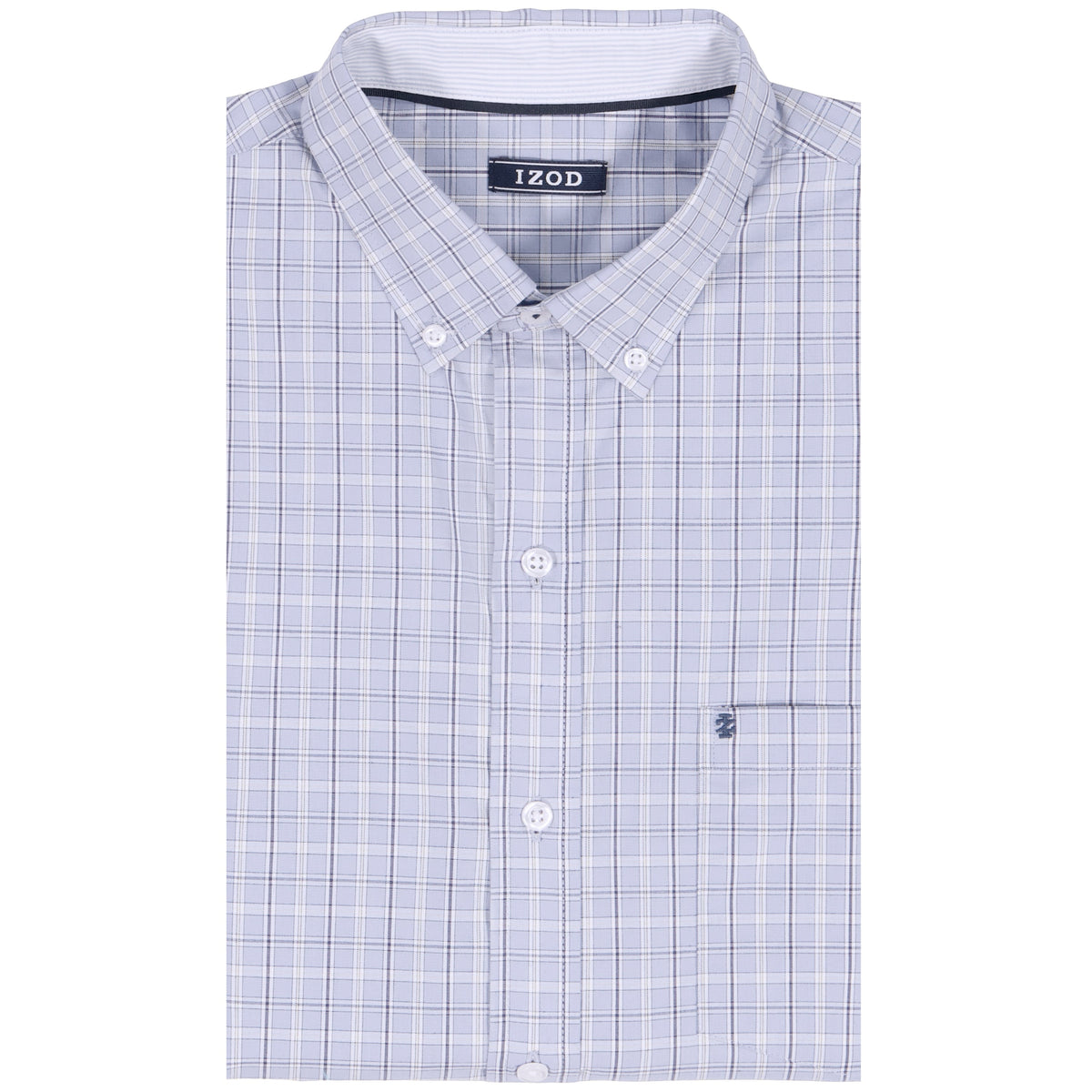 Izod BIG & TALL PERFORMANCE COMFORT L/S BUTTON-DOWN SHIRT - CHAMBRAY BLUE