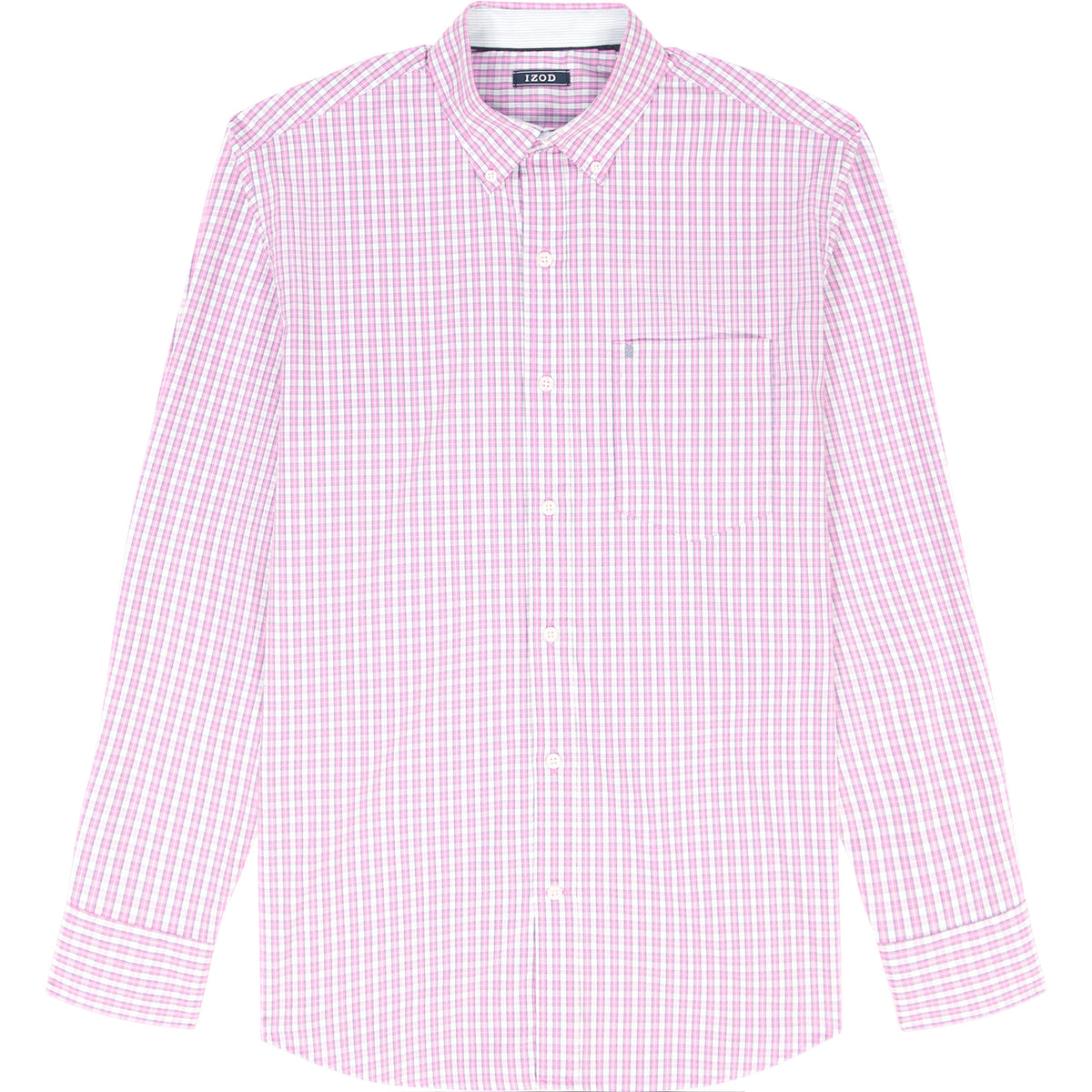 Izod BIG & TALL PERFORMANCE COMFORT L/S BUTTON-DOWN SHIRT - PINK LEMONADE