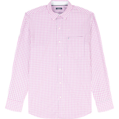 Izod BIG & TALL PERFORMANCE COMFORT L/S BUTTON-DOWN SHIRT - PINK LEMONADE