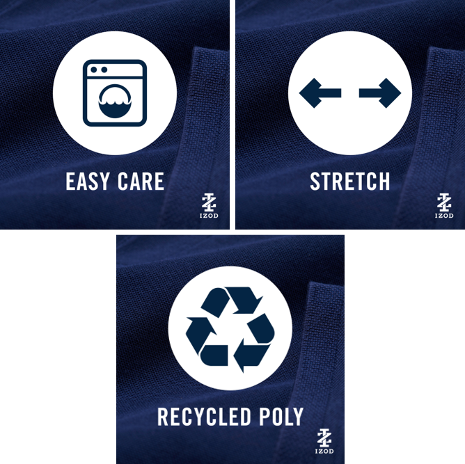 Izod Big & Tall Performance Comfort L/S Shirt - Estate Blue